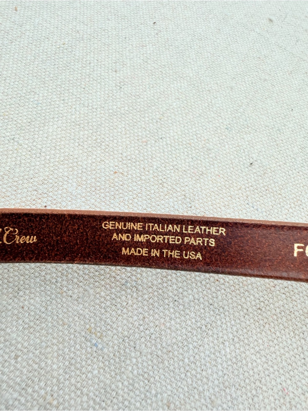 J. Crew Narrow Tan Leather Belt with Gold Hook Buckle - Picture 4 of 4